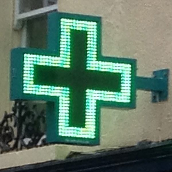 led pharmacy cross 3line