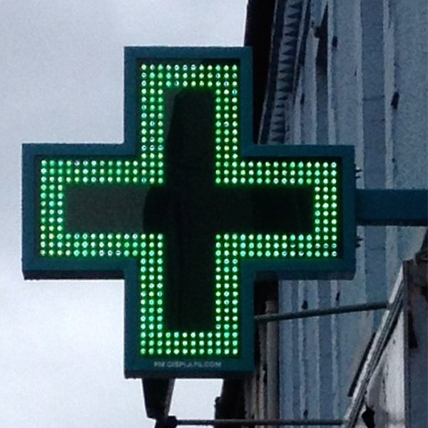 led pharmacy cross 3line