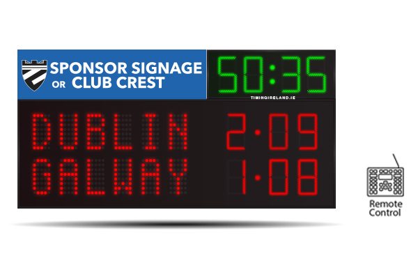 gaa scoreboard fg-6 with clock