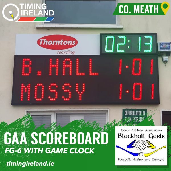 Blackhall Gaels FG-6 with Clock GAA Scoreboard