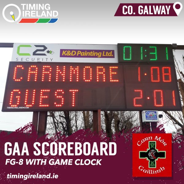 Carnmore FG-8 with Clock GAA Scoreboard