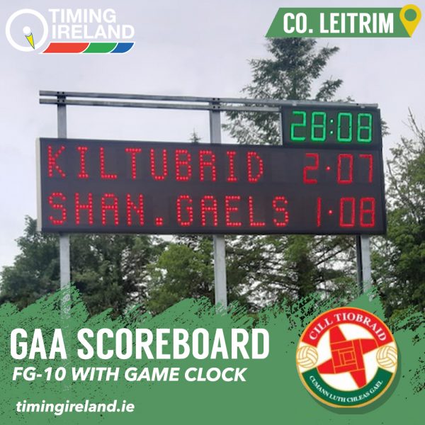 Kiltubrid FG-10 with Clock GAA Scoreboard
