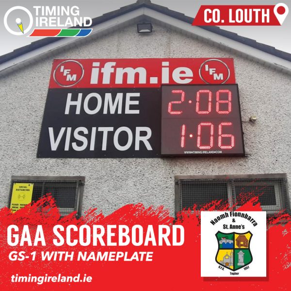 Naomh Fionnbarra GS-1 with Nameplate GAA Scoreboard