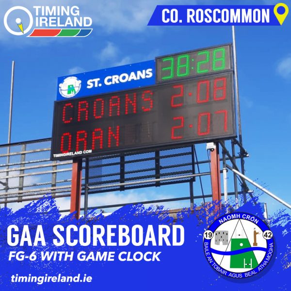 St Croans FG-6 with Clock GAA Scoreboard