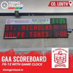 St Nicholas FG12 with Clock GAA Scoreboard
