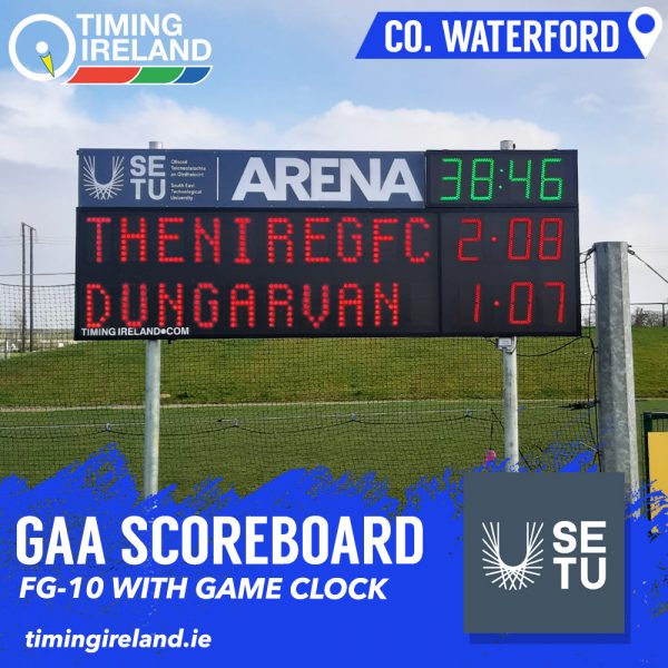 SETU Waterford FG10 with Clock GAA Scoreboard